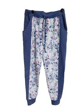 Vera Bradley Womens Floral Print Jogger Sweatpants S Blue & Purple NWOT